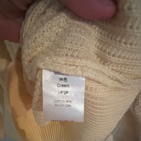 EUC Pastel Yellow Fisherman Sweater Size L mint condition - Picture 8 of 9